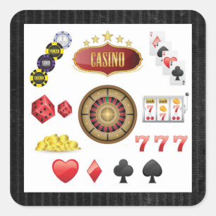 Casino Square Sticker