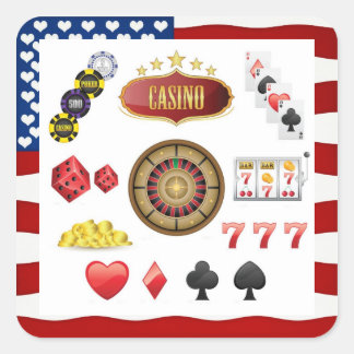 Casino Square Sticker