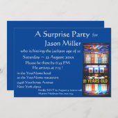 Casino Theme Adult Birthday Party Invitation (Front/Back)