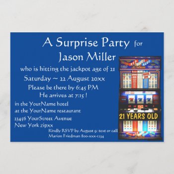 Casino Theme Adult Birthday Party Invitation by Rebecca_Reeder at Zazzle