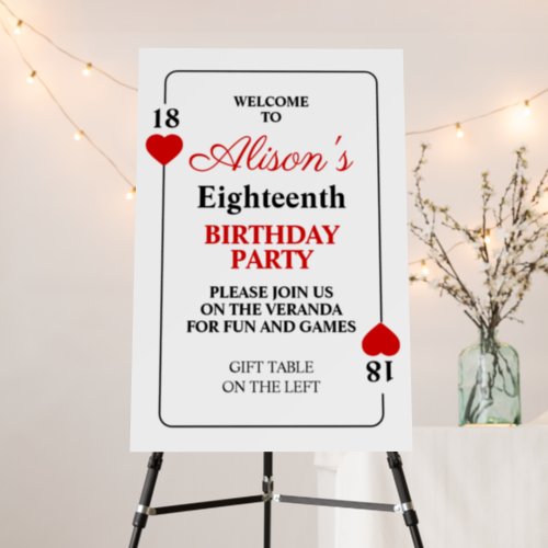 Casino Theme Birthday Party Foam Board Sign