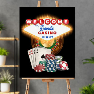 Casino Theme Birthday Welcome Sign Template, Roule