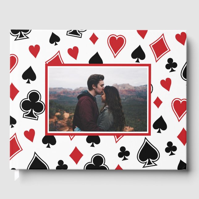 Casino Theme Las Vegas Wedding Guest Book (Front)