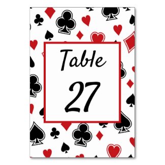 Casino Theme Las Vegas Wedding Table Number