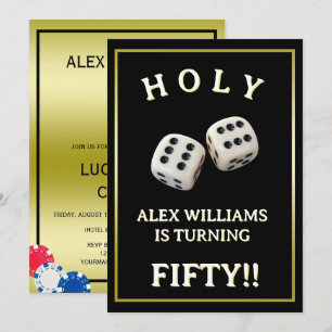 Casino Themed 50th Birthday Weekend Invitation