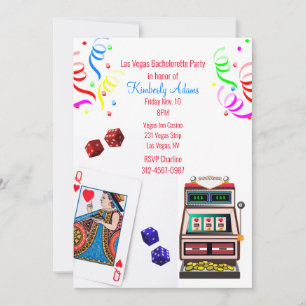 Casino Themed Bachelorette Party Invitation