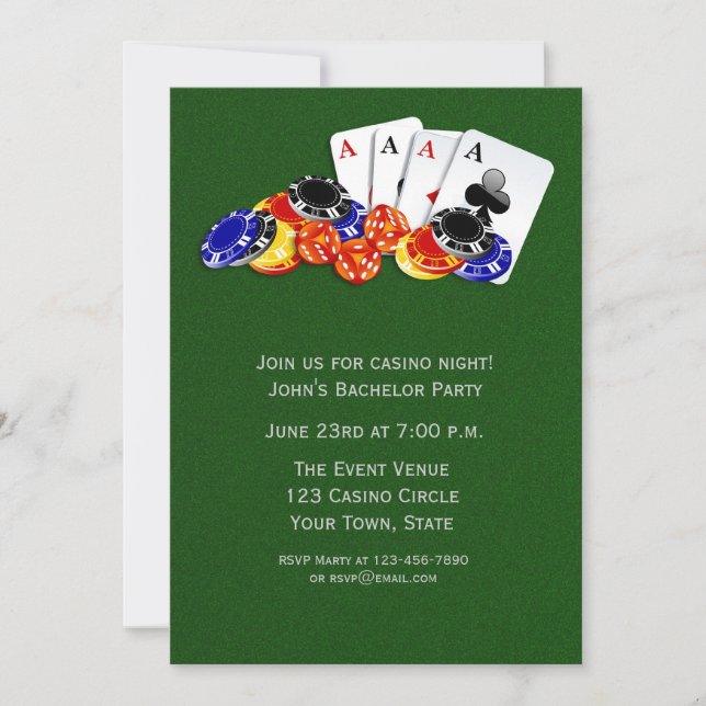 Casino Themed Party Invitation (Front)