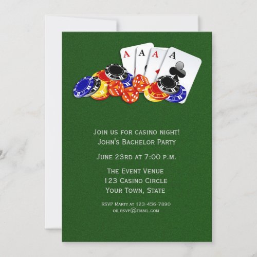 Casino Themed Party Invitation