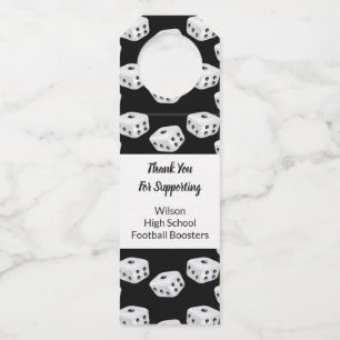 Casino Vegas Night Fundraiser Dice Theme Bottle Hanger Tag