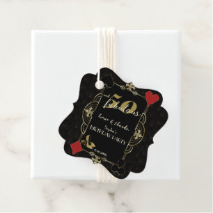 Casino Vegas Poker 50 and Fabulous Birthday Party Favor Tags