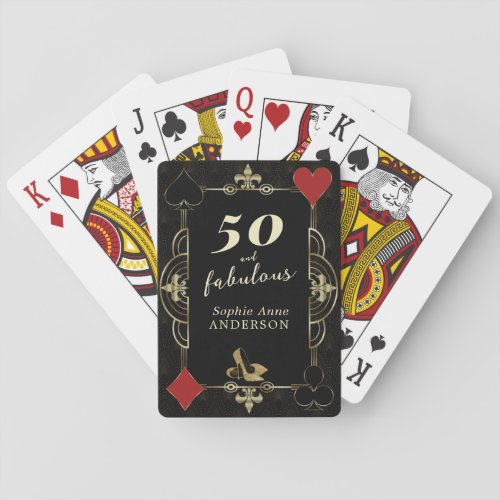 Casino Vegas Poker 50 and Fabulous Birthday Party Poker Cards