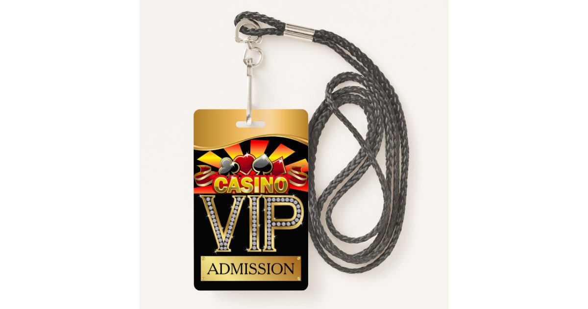 CASINO VIP Lanyard BADGE Zazzle