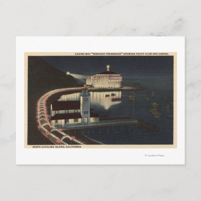 Casino Way to the "Romance Promenade" Postcard (Front)