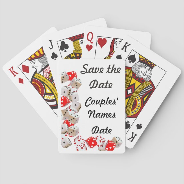 Casino Wedding deck of Playing Cards Save the Date (Back)