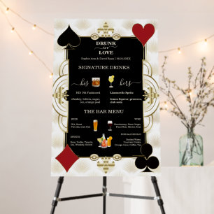 Casino Wedding Drunk In Love Wedding Bar Sign
