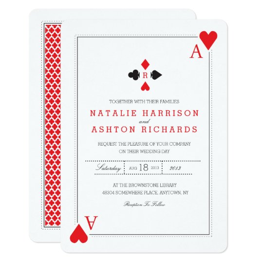 Casino Wedding Invitations 2