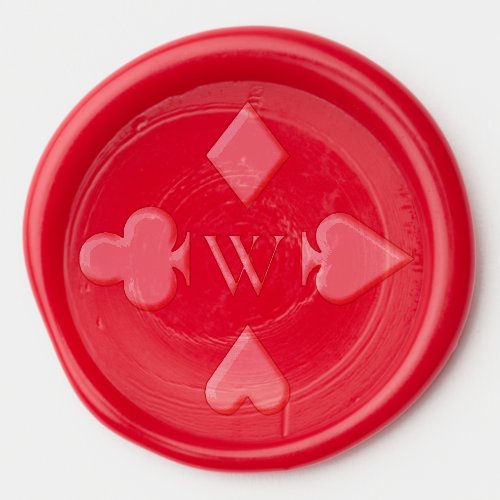 Casino Wedding Monogram Wax Seal Sticker