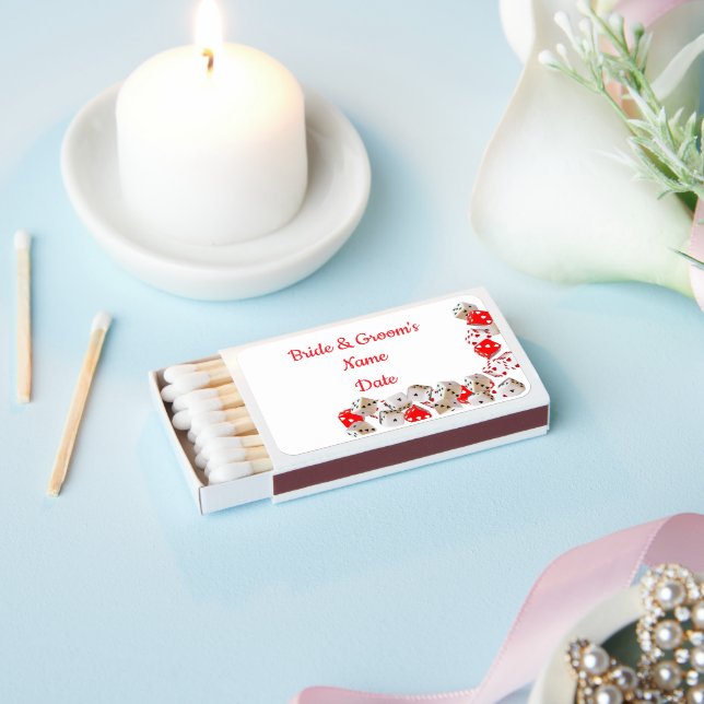 Casino Wedding Reception Party Favors Matchboxes (Insitu)