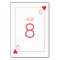 Casino Wedding Table Number Card - Hearts