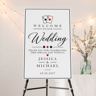 Casino Wedding Welcome Sign
