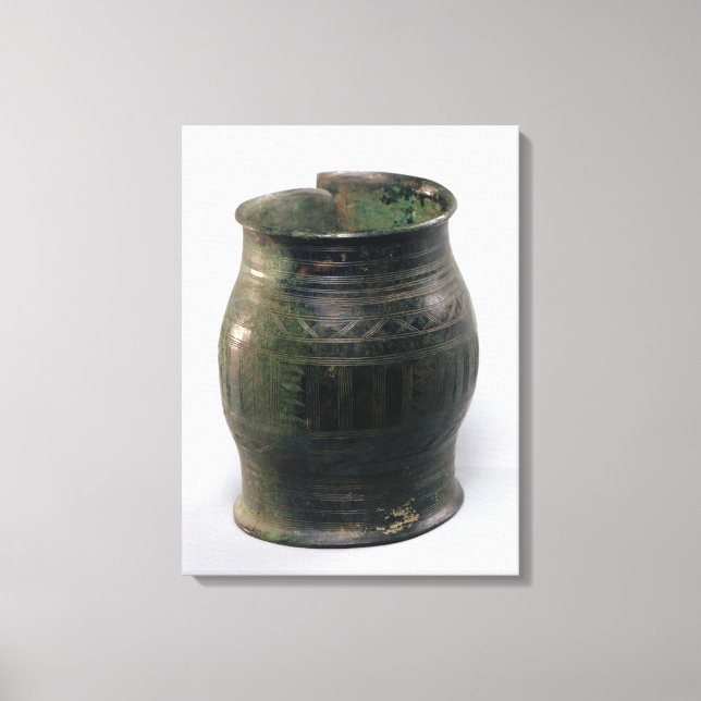 Cask shaped armband, Hallstatt Culture Canvas Print (Front)