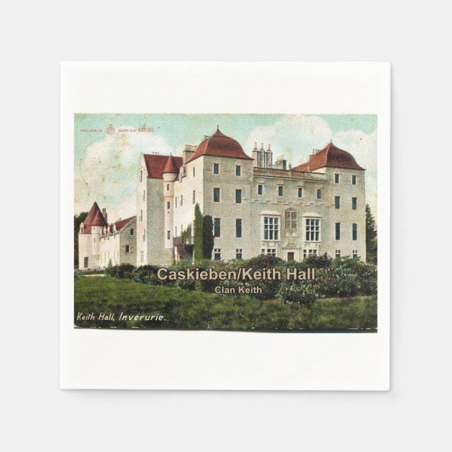 Caskieben Castle/Keith Hall, Clan Keith Paper Napkins (Front)
