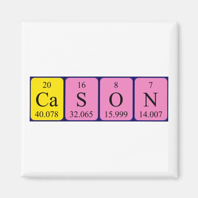 Cason periodic table name magnet (Front)
