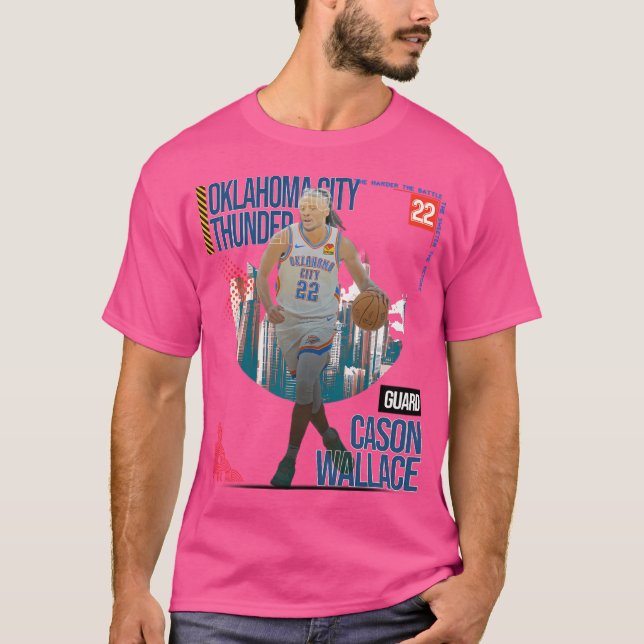 Cason Wallace Basketball Art Thunder 1 T-Shirt (Front)