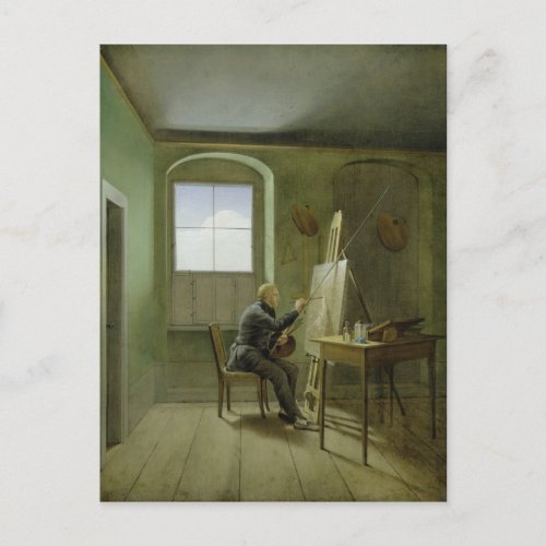 Caspar David Friedrich  in his studio 1811 Postcard