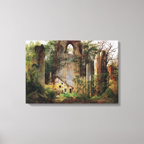 Caspar David Friedrich Monastery Ruins Eldena Canvas Print