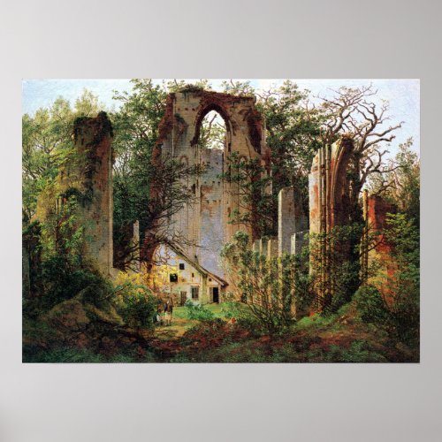 Caspar David Friedrich Monastery Ruins Eldena Poster