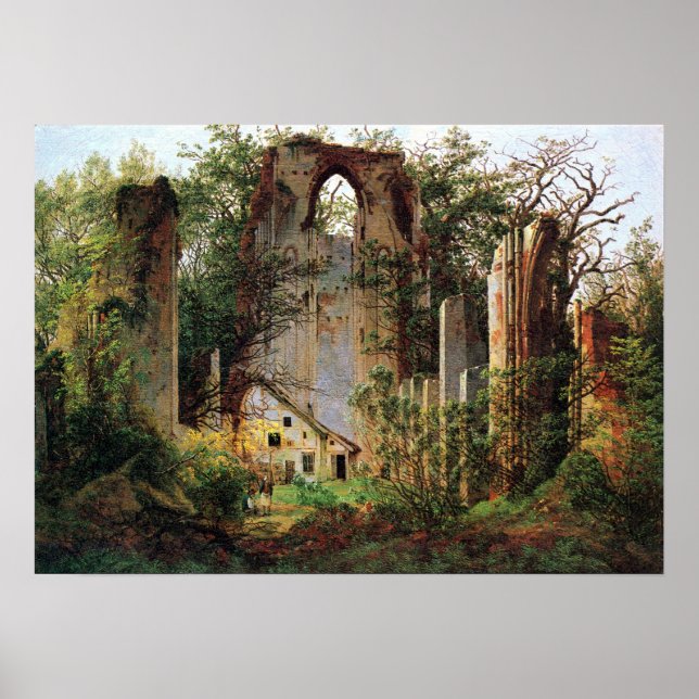 Caspar David Friedrich Monastery Ruins Eldena Poster (Front)