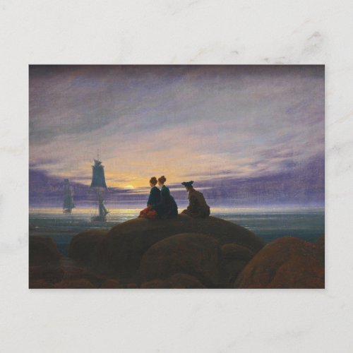 Caspar David Friedrich _ Moonrise over the Sea Postcard