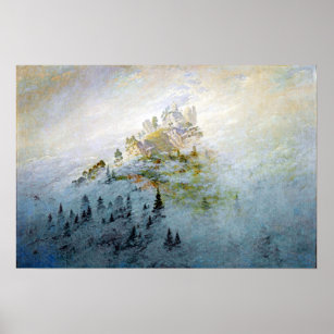 Caspar David Friedrich Morning Mist in Mountains Poster