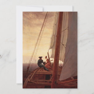 Caspar David Friedrich - On a Sailing Ship Invitation