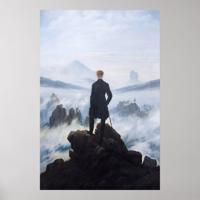 Caspar David Friedrich Print Wanderer Above the (Front)