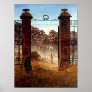 Caspar David Friedrich The Cemetery Poster