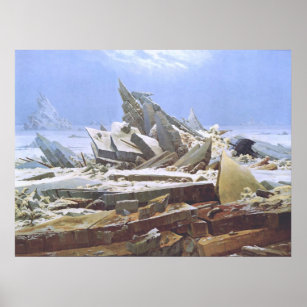 Caspar David Friedrich - The Polar Sea 1824 Poster