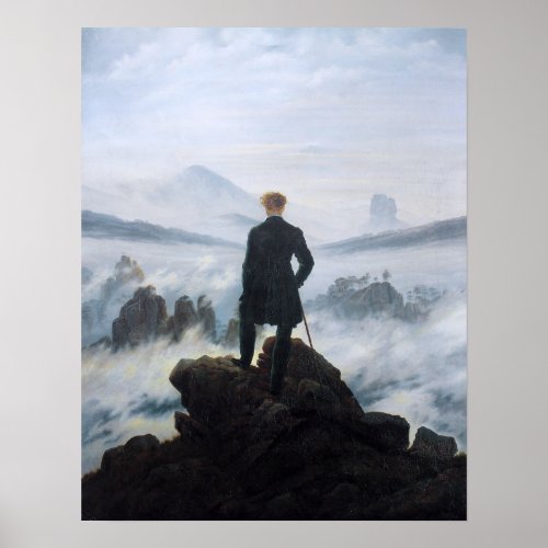 Caspar David Friedrich The Wanderer Above The Sea Poster