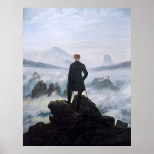 CASPAR DAVID FRIEDRICH - Wanderer above the sea Poster