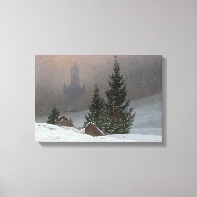 Caspar David Friedrich - Winter Landscape Canvas Print (Front)