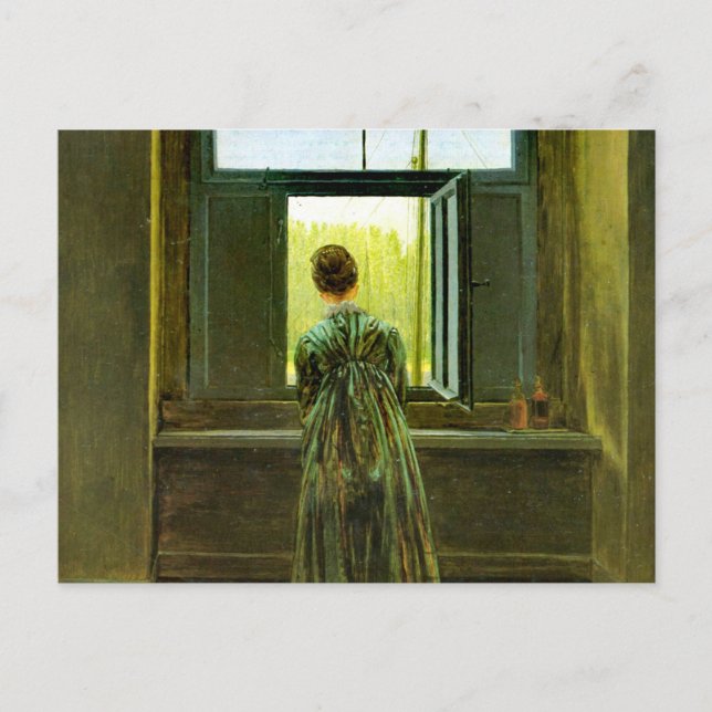 Caspar David Friedrich Woman at a Window Postcard
