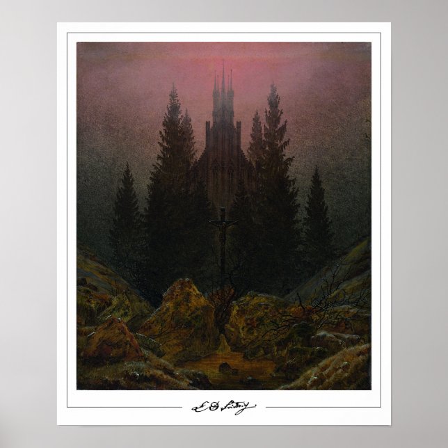 Caspar David Friedrich Zedign Art Poster #3 (Front)