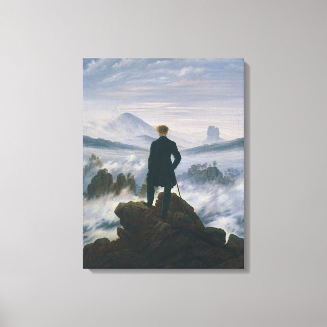 Caspar Friedrich The Wanderer Above the Sea of Fog Canvas Print (Front)