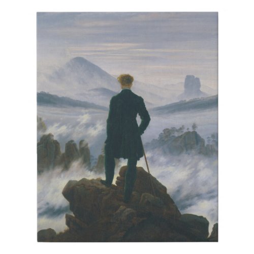 Caspar Friedrich The Wanderer Above the Sea of Fog Faux Canvas Print