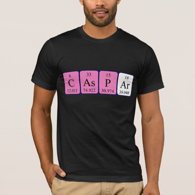 Caspar periodic table name shirt (Front)