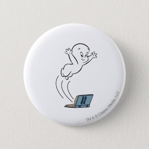 Casper and Ghost Story Book Pinback Button