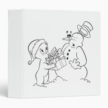 Casper And Snowman Binder by casper at Zazzle