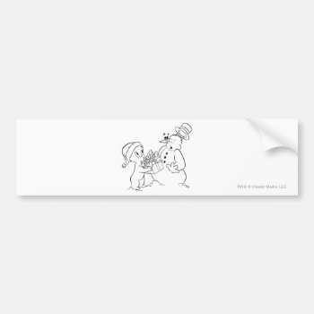 Casper And Snowman Bumper Sticker by casper at Zazzle