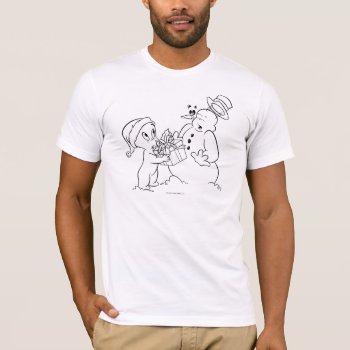 Casper And Snowman T-shirt by casper at Zazzle